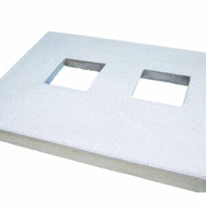 Dupla beton kéményfedkő fehér 50*80 cm